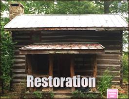 Historic Log Cabin Restoration  Cameron, North Carolina